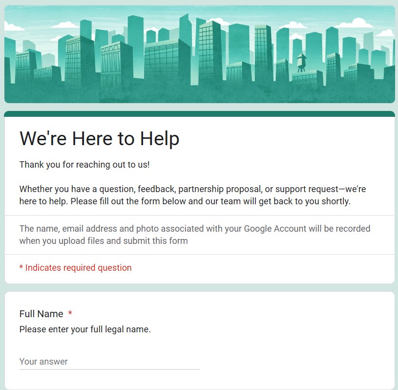 Google Form Preview